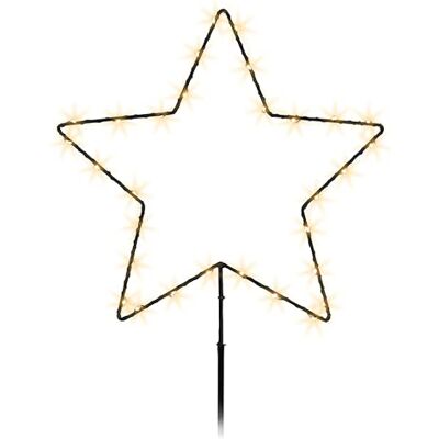 Spetebo LED Gartenstecker Stern Silhouette mit Timer 70 x 30 cm Metall Schattenbild beleuchtet mit Gold LED Batterie betrieben Beet Stecker Weihnachten Winter Garten Deko Beleuchtung Spetebo LED Gartenstecker Stern Silhouette mit Timer 70 x 30 cm Metall Schattenbild beleuchtet mit Gold LED Batterie betrieben Beet Stecker Weihnachten Winter Garten Deko Beleuchtung