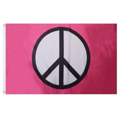 AZ FLAG Flagge Frieden Rosaer Symbol 150x90 cm Peace Fahne 100% Polyester mit Messing-Ösen 110g AZ FLAG Flagge Frieden Rosaer Symbol 150x90 cm Peace Fahne 100% Polyester mit Messing-Ösen 110g