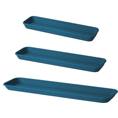 Euro3plast Inis Kunststoff Untersetzer rechteckig für Blumenkästen 36 cm 46 cm oder 56 cm lang 4 Farben zur Wahl (Petrol-Blau, 46 cm) Euro3plast Inis Kunststoff Untersetzer rechteckig für Blumenkästen 36 cm 46 cm oder 56 cm lang 4 Farben zur Wahl (Petrol-Blau, 46 cm)