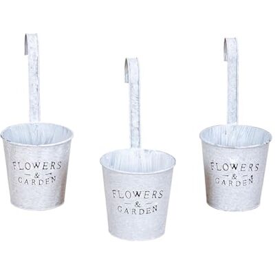 levandeo 3er Set Hängender Blumentopf Metall Pflanztopf Zum Aufhängen Vintage Shabby Chic Balkon Garten Gartendeko Pflanzkübel levandeo 3er Set Hängender Blumentopf Metall Pflanztopf Zum Aufhängen Vintage Shabby Chic Balkon Garten Gartendeko Pflanzkübel