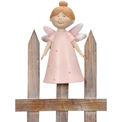 Posiwio putziger origineller Zaunhocker Elfe Josephine im rosa Kleidchen mit Haardutt Polystone von Hand bemalt Posiwio putziger origineller Zaunhocker Elfe Josephine im rosa Kleidchen mit Haardutt Polystone von Hand bemalt
