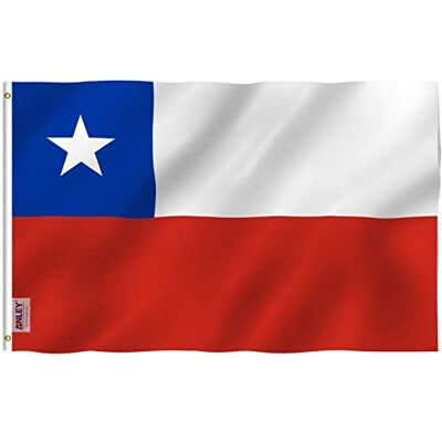 Anley Fly Breeze 3x5 Fuß Chile Flagge Lebendige Farbe und UV-beständig Canvas Header und doppelt genäht Chilenische Flaggen Polyester mit Messingösen 3 X 5 Ft Anley Fly Breeze 3x5 Fuß Chile Flagge Lebendige Farbe und UV-beständig Canvas Header und doppelt genäht Chilenische Flaggen Polyester mit Messingösen 3 X 5 Ft