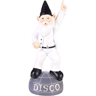 BRUBAKER Gartenzwerg Disco Boy Club Tänzer Zwerg auf Halbkugel Gartenfigur Lustig Dekoration Wetterfest für Garten Campingplatz Gartendeko für außen 25 cm groß BRUBAKER Gartenzwerg Disco Boy Club Tänzer Zwerg auf Halbkugel Gartenfigur Lustig Dekoration Wetterfest für Garten Campingplatz Gartendeko für außen 25 cm groß