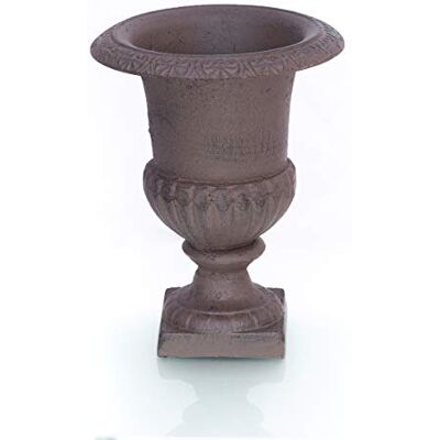 Antikas Pflanzgefäß aus Gusseisen 24 cm x 33 cm x 31 cm Plfanzkübel als französische Amphore für den Garten Antikas Pflanzgefäß aus Gusseisen 24 cm x 33 cm x 31 cm Plfanzkübel als französische Amphore für den Garten