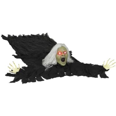Outsunny Halloween Deko Zombie Outdoor Kriechende mit Leuchtenden Augen Halloween Zombie-Alte, Gruseligem Sound, Horror Skelett, Halloween-Dekoration, Halloweendeko, für Tür Spukhaus Garten Outsunny Halloween Deko Zombie Outdoor Kriechende mit Leuchtenden Augen Halloween Zombie-Alte, Gruseligem Sound, Horror Skelett, Halloween-Dekoration, Halloweendeko, für Tür Spukhaus Garten