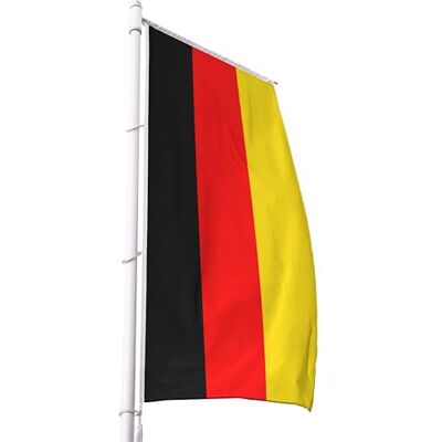 FBS Premium Deutschland Hissflagge mit Hohlsaum für Ausleger Wetterfeste Flagge mit Hohlsaum Strapazierfähige Deutschland Fahne aus Spun-Polyester 155g/m FBS Premium Deutschland Hissflagge mit Hohlsaum für Ausleger Wetterfeste Flagge mit Hohlsaum Strapazierfähige Deutschland Fahne aus Spun-Polyester 155g/m
