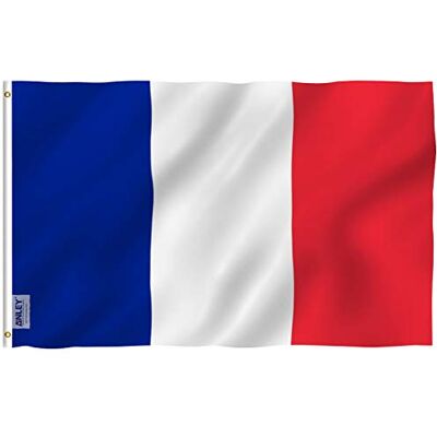 Anley Fly Breeze 3x5 Fuß France Flagge Lebendige Farbe und UV-beständig Canvas Kopf- und Doppelnaht Französische Nationalflaggen Polyester mit Messingösen 3 X 5 Ft Anley Fly Breeze 3x5 Fuß France Flagge Lebendige Farbe und UV-beständig Canvas Kopf- und Doppelnaht Französische Nationalflaggen Polyester mit Messingösen 3 X 5 Ft