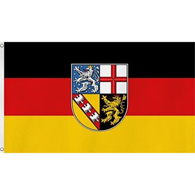 normani TOP QUALITÄT !! Fahne Flagge, Grösse: ca. 90x150 cm, Ordentliche Stoffqualität Stoffgewicht ca. 110 gr/m2 Farbe Saarland normani TOP QUALITÄT !! Fahne Flagge, Grösse: ca. 90x150 cm, Ordentliche Stoffqualität Stoffgewicht ca. 110 gr/m2 Farbe Saarland