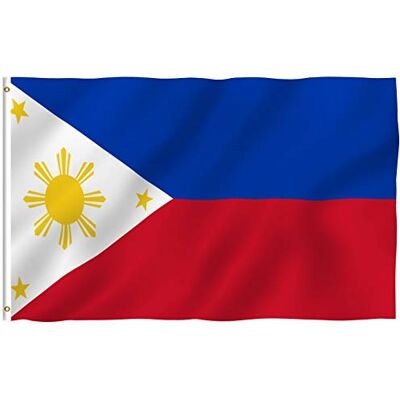 Anley Fly Breeze 3x5 Fuß Philippines Flagge Lebendige Farbe und UV-beständig Canvas Header und doppelt genäht Filipino Philippine National Flags Polyester mit Messingösen Anley Fly Breeze 3x5 Fuß Philippines Flagge Lebendige Farbe und UV-beständig Canvas Header und doppelt genäht Filipino Philippine National Flags Polyester mit Messingösen