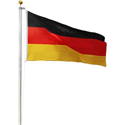 normani Aluminium Fahnenmast 6,20 6,80 oder 7,50 meter Höhe inkl. Deutschlandfahne mit Adler oder Österreich 90x150 Farbe Deutschland Größe 6.8 Meter normani Aluminium Fahnenmast 6,20 6,80 oder 7,50 meter Höhe inkl. Deutschlandfahne mit Adler oder Österreich 90x150 Farbe Deutschland Größe 6.8 Meter