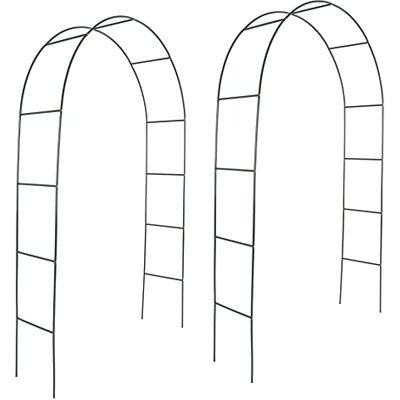 ESTEXO Rosenbogen Rankhilfe Kletterhilfe 2er Set 240cm Metall Rosenspalier Torbogen ESTEXO Rosenbogen Rankhilfe Kletterhilfe 2er Set 240cm Metall Rosenspalier Torbogen
