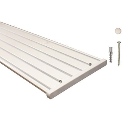 iso-design Gardinenschienen 6 läufig aus Aluminium in weiß vorgebohrt, 360 cm (2 x 180 cm) iso-design Gardinenschienen 6 läufig aus Aluminium in weiß vorgebohrt, 360 cm (2 x 180 cm)