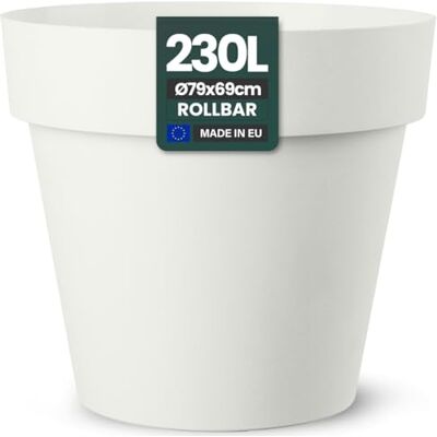 Kreher XXL Pflanztopf/Pflanzkübel rund mit 79 cm / 58 cm Durchmesser, ausstattet mit Rollen! Der Eye-Catcher für Garten, Terrasse, Restaurants & Gewerbe! (Weiß, XXL-Ø79cm) Kreher XXL Pflanztopf/Pflanzkübel rund mit 79 cm / 58 cm Durchmesser, ausstattet mit Rollen! Der Eye-Catcher für Garten, Terrasse, Restaurants & Gewerbe! (Weiß, XXL-Ø79cm)