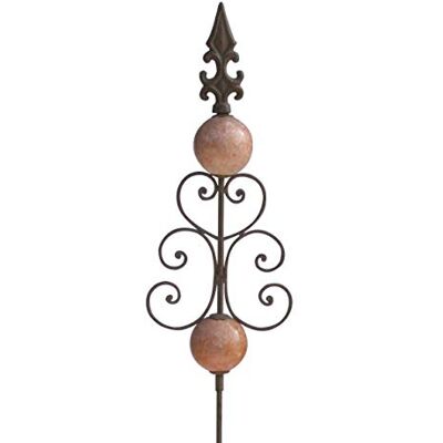 Videx Metall-Gartenstecker Kugeln und Zier-Ornament, 120cm, rost-antik Videx Metall-Gartenstecker Kugeln und Zier-Ornament, 120cm, rost-antik