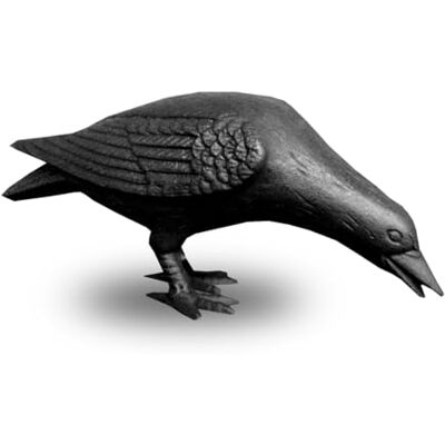 NACH Gusseisen Krähe Statue Kopf unten Rabe Große Gartenstatuen Krähe Garten Skulptur Vogel Figuren Home Decor Krähe Dekor Rabe Dekor Schwarz Vogel Statue 25,4 x 8,9 x 15,2 cm JS-90-7117 NACH Gusseisen Krähe Statue Kopf unten Rabe Große Gartenstatuen Krähe Garten Skulptur Vogel Figuren Home Decor Krähe Dekor Rabe Dekor Schwarz Vogel Statue 25,4 x 8,9 x 15,2 cm JS-90-7117