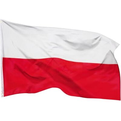 Aricona Polen Flagge 90x150cm wetterbeständige Fahne mit Messingösen, 100% Polyester, robuste Doppelnaht & in lebendigen Farben ideal für Flaggen-Liebhaber Aricona Polen Flagge 90x150cm wetterbeständige Fahne mit Messingösen, 100% Polyester, robuste Doppelnaht & in lebendigen Farben ideal für Flaggen-Liebhaber