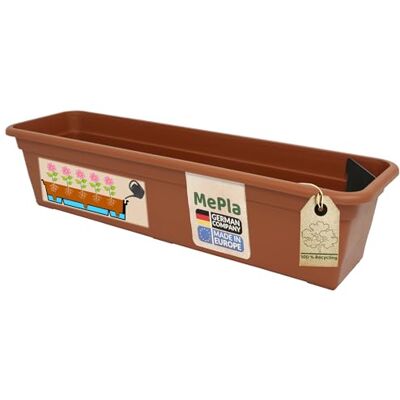MePla Balkonkasten Balcony mit Wasserspeicher 80 cm Terracotta, wetterfestes Pflanzkasten aus UV-beständigem Kunststoff MePla Balkonkasten Balcony mit Wasserspeicher 80 cm Terracotta, wetterfestes Pflanzkasten aus UV-beständigem Kunststoff
