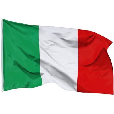 Aricona Italien Flagge 60x90m klein wetterbeständige Fahne mit Messingösen, 100% Polyester, robuste Doppelnaht & in lebendigen Farben ideal für Flaggen-Liebhaber Aricona Italien Flagge 60x90m klein wetterbeständige Fahne mit Messingösen, 100% Polyester, robuste Doppelnaht & in lebendigen Farben ideal für Flaggen-Liebhaber