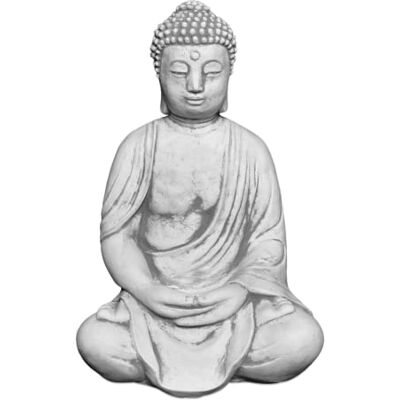 gartendekoparadies.de Sitzende Buddha Statue, Steinfigur, H. 39 cm, 12 kg, Grau, frostsicher aus Steinguss für Außenbereich gartendekoparadies.de Sitzende Buddha Statue, Steinfigur, H. 39 cm, 12 kg, Grau, frostsicher aus Steinguss für Außenbereich
