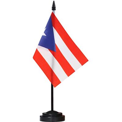 Anley Puerto Rico Deluxe Schreibtischflaggenset 6 x 4 Zoll puertoricanische Miniatur-Desktop-Flagge mit 12 "massivem Pol lebendige Farbe und lichtbeständig schwarze Basis und Speerspitze Anley Puerto Rico Deluxe Schreibtischflaggenset 6 x 4 Zoll puertoricanische Miniatur-Desktop-Flagge mit 12 "massivem Pol lebendige Farbe und lichtbeständig schwarze Basis und Speerspitze