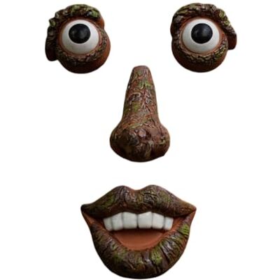 Shurhome Skurriles Baumgesicht Set mit 2 Augen und 1 Nase, B Skurriles Skulpturen Set für den Außenbereich Garten mit 2 Augen, 1 Nase und 1 Mund als Gartendekoration Shurhome Skurriles Baumgesicht Set mit 2 Augen und 1 Nase, B Skurriles Skulpturen Set für den Außenbereich Garten mit 2 Augen, 1 Nase und 1 Mund als Gartendekoration