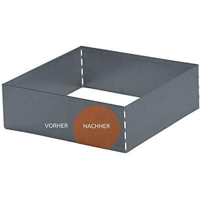 Bellissa Rasenkante Square Corten, quadratisch 40x40 cm, H13 cm Bellissa Rasenkante Square Corten, quadratisch 40x40 cm, H13 cm