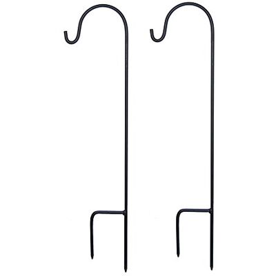 Lumabase Schäferhaken, Metall, schwarz, 76,2 cm, 91402, 2 Stück Lumabase Schäferhaken, Metall, schwarz, 76,2 cm, 91402, 2 Stück