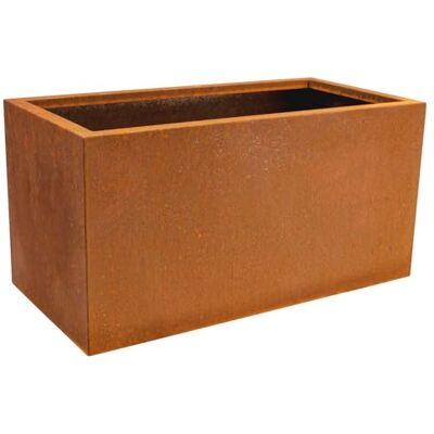 VIVANNO Pflanztrog Maxi Pflanzkübel Cortenstahl Rostbraun 60x30x30 cm Frostfester Blumenkübel aus Metall für außen, wetterbeständiger Pflanzkasten mit Rost-Patina, rechteckiges Hochbeet-Design VIVANNO Pflanztrog Maxi Pflanzkübel Cortenstahl Rostbraun 60x30x30 cm Frostfester Blumenkübel aus Metall für außen, wetterbeständiger Pflanzkasten mit Rost-Patina, rechteckiges Hochbeet-Design