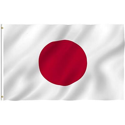 Anley Fly Breeze 3x5 Fuß Japan Flagge Lebendige Farbe und UV-beständig Canvas Header und doppelt genäht Japanische Nationalflaggen Polyester mit Messingösen Anley Fly Breeze 3x5 Fuß Japan Flagge Lebendige Farbe und UV-beständig Canvas Header und doppelt genäht Japanische Nationalflaggen Polyester mit Messingösen