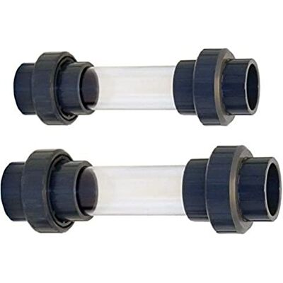 AquaForte Sichtglas mit 3/3-Kupplung 50mm, Grau, 27x8x8cm Ermöglicht Sichtkontrolle des Wasserdurchflusses in der Rohrleitung, Ø 50mm, Grau AquaForte Sichtglas mit 3/3-Kupplung 50mm, Grau, 27x8x8cm Ermöglicht Sichtkontrolle des Wasserdurchflusses in der Rohrleitung, Ø 50mm, Grau