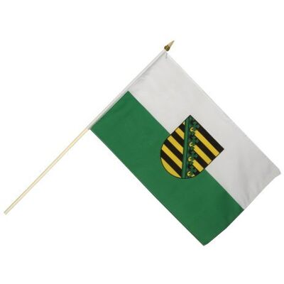 Digni Flaggenfritze Stockflagge Sachsen 30 x 45 cm Digni Flaggenfritze Stockflagge Sachsen 30 x 45 cm