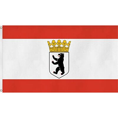 normani TOP QUALITÄT !! Fahne Flagge, Grösse: ca. 90x150 cm, Ordentliche Stoffqualität Stoffgewicht ca. 110 gr/m2 Farbe Berlin normani TOP QUALITÄT !! Fahne Flagge, Grösse: ca. 90x150 cm, Ordentliche Stoffqualität Stoffgewicht ca. 110 gr/m2 Farbe Berlin