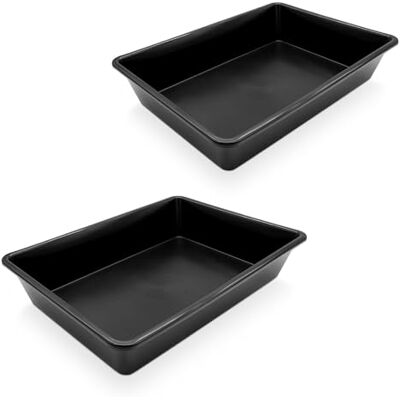 Spetebo Allzweck Kunststoff Wanne schwarz 60 x 40 cm 2er Set Multifunktions Schale, 20 Liter, rechteckig, Mörtelwanne Speiskübel Gartenwanne Spetebo Allzweck Kunststoff Wanne schwarz 60 x 40 cm 2er Set Multifunktions Schale, 20 Liter, rechteckig, Mörtelwanne Speiskübel Gartenwanne