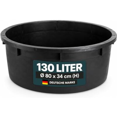 Kreher Regentonne Wassertank XXL Kunststoff (130 L, Schwarz) Wasserbehälter aus robustem PP, abwaschbar und witterungsbeständig, ideal für Garten und Hof Kreher Regentonne Wassertank XXL Kunststoff (130 L, Schwarz) Wasserbehälter aus robustem PP, abwaschbar und witterungsbeständig, ideal für Garten und Hof