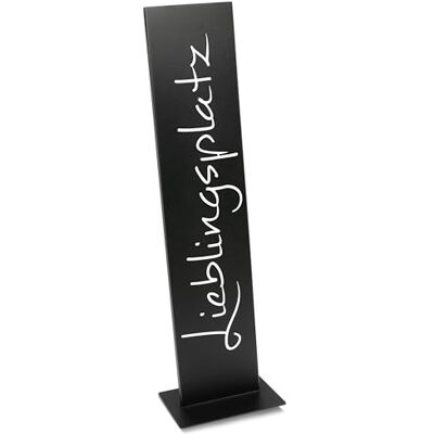 Rostikal Lieblingsplatz Schild schwarz 71 cm Gartendeko wetterfest Haustür Großes Metall-Schild für Eingang, Terrasse und Garten moderne schwarze Outdoor-Dekoration für drinnen und draußen Rostikal Lieblingsplatz Schild schwarz 71 cm Gartendeko wetterfest Haustür Großes Metall-Schild für Eingang, Terrasse und Garten moderne schwarze Outdoor-Dekoration für drinnen und draußen
