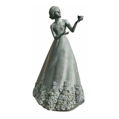 Loberon Deko-Figur Yasminah Beeindruckende Größe Romantische Details Gartendekoration Gartenfigur Outdoor Polyresin, antikgrau Loberon Deko-Figur Yasminah Beeindruckende Größe Romantische Details Gartendekoration Gartenfigur Outdoor Polyresin, antikgrau