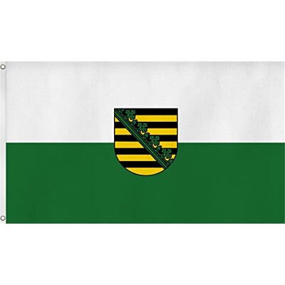 normani Bundesland Fahne, Grösse: ca. 90x150 cm, Ordentliche Qualität KEINE hauchdünne Ware Stoffgewicht ca. 90 gr/m2, Reissfest, für Außenbereich geeignet Sachsen 90 x 150 cm normani Bundesland Fahne, Grösse: ca. 90x150 cm, Ordentliche Qualität KEINE hauchdünne Ware Stoffgewicht ca. 90 gr/m2, Reissfest, für Außenbereich geeignet Sachsen 90 x 150 cm