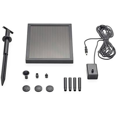 Pontec 40277 PondoSolar 150 Solarstromsystem mit Wasserspielpume (6V, 150 l/h), Solarwasserspiel für attraktive Fontänen im Gartenteich, Schwarz Pontec 40277 PondoSolar 150 Solarstromsystem mit Wasserspielpume (6V, 150 l/h), Solarwasserspiel für attraktive Fontänen im Gartenteich, Schwarz