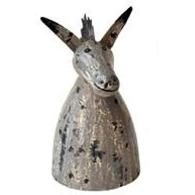 Posiwio Zaunhocker Regalhocker Metallfigur süßer Grauer Esel Posiwio Zaunhocker Regalhocker Metallfigur süßer Grauer Esel