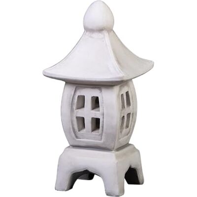 gartendekoparadies.de Gewölbte Oki-Gata-Yukimi Japanische Steinlaterne aus Steinguss, Frostsicher für Außenbereich, Grau, H. 45 cm, 13 kg gartendekoparadies.de Gewölbte Oki-Gata-Yukimi Japanische Steinlaterne aus Steinguss, Frostsicher für Außenbereich, Grau, H. 45 cm, 13 kg