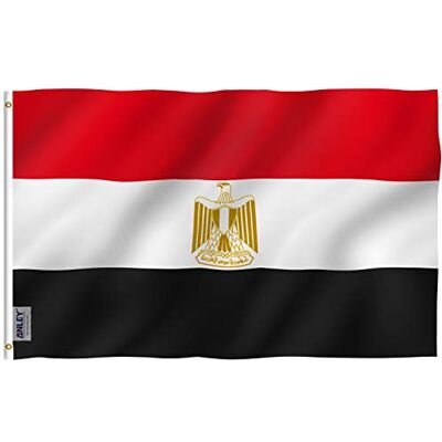 Anley Fly Breeze 3x5 Fuß Egypt Flag Lebendige Farbe und UV-beständig Canvas Kopf- und Doppelnaht Ägyptische Flaggen Polyester mit Messingösen 3 X 5 Ft Anley Fly Breeze 3x5 Fuß Egypt Flag Lebendige Farbe und UV-beständig Canvas Kopf- und Doppelnaht Ägyptische Flaggen Polyester mit Messingösen 3 X 5 Ft