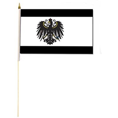 Unbekannt Stockflagge/Stockfahne PREUSSEN Flagge/Fahne ca. 30 x 45 cm mit ca. 60cm Stab/Stock Unbekannt Stockflagge/Stockfahne PREUSSEN Flagge/Fahne ca. 30 x 45 cm mit ca. 60cm Stab/Stock