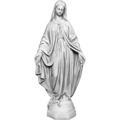gartendekoparadies.de Statue Madonna Mutter Maria, Steinfigur, H. 63 cm, 16 kg, Grau, frostsicher aus Steinguss für Außenbereich gartendekoparadies.de Statue Madonna Mutter Maria, Steinfigur, H. 63 cm, 16 kg, Grau, frostsicher aus Steinguss für Außenbereich