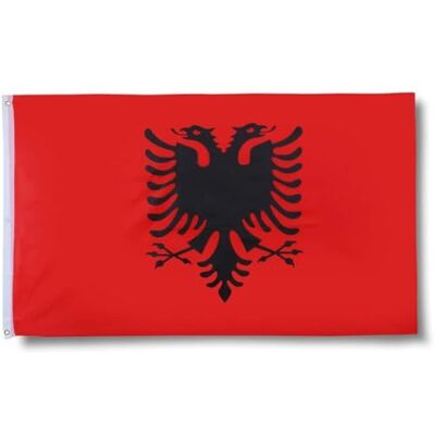 Sonia Originelli Albanien Länderflagge 90 x 150 cm Fanartikel in der albanischen Nationalflagge für WM, EM und Public Viewing Sonia Originelli Albanien Länderflagge 90 x 150 cm Fanartikel in der albanischen Nationalflagge für WM, EM und Public Viewing