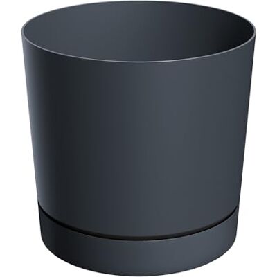 Spetebo XL Kunststoff Pflanzkübel mit Untersetzter rund anthrazit Ø 47 cm Blumenkübel groß, abnehmbarer Boden, UV-beständig, frostbeständig Spetebo XL Kunststoff Pflanzkübel mit Untersetzter rund anthrazit Ø 47 cm Blumenkübel groß, abnehmbarer Boden, UV-beständig, frostbeständig