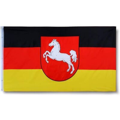 Sonia Originelli Niedersachsen Länderflagge 90 x 150 cm Fanartikel in der niedersächsischen Nationalflagge für WM, EM und Public Viewing Sonia Originelli Niedersachsen Länderflagge 90 x 150 cm Fanartikel in der niedersächsischen Nationalflagge für WM, EM und Public Viewing