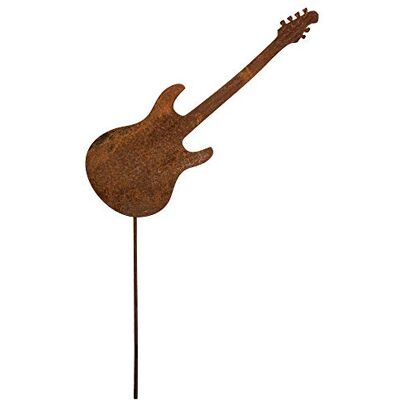 Bentatec Gartenstecker Edelrost Gitarre 40cm x 40cm mit Metallstab mit Metallstab Gartenschild Gartendekoration Dekoratives Element Bentatec Gartenstecker Edelrost Gitarre 40cm x 40cm mit Metallstab mit Metallstab Gartenschild Gartendekoration Dekoratives Element