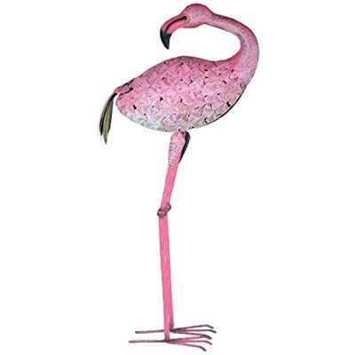 Geschenkestadl XXL Gartenfigur aus Metall Flamingo in Rosa 81 cm hoch Garten Dekoration Vogel Figuren Geschenkestadl XXL Gartenfigur aus Metall Flamingo in Rosa 81 cm hoch Garten Dekoration Vogel Figuren
