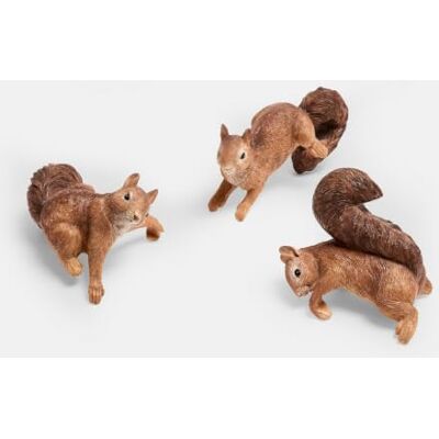 Loberon Deko-Eichhörnchen 3er Set Sylvaraen, braun Loberon Deko-Eichhörnchen 3er Set Sylvaraen, braun