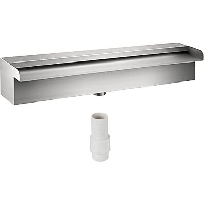 VEVOR Poolbrunnen Edelstahl Pool Wasserfall Spillway mit Rohrverbinder Rechteckig Garten Outdoor (30.0 cm) VEVOR Poolbrunnen Edelstahl Pool Wasserfall Spillway mit Rohrverbinder Rechteckig Garten Outdoor (30.0 cm)